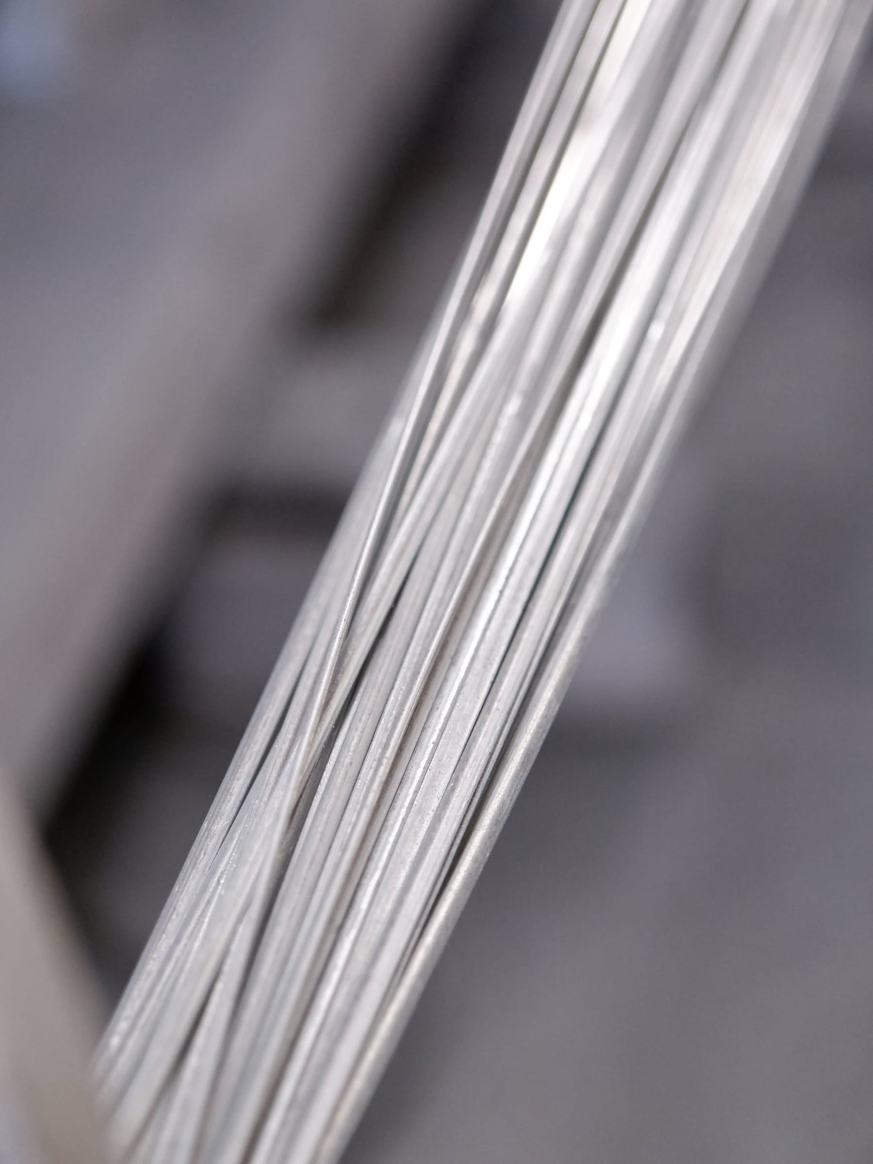 Loose strands of galvanized baling wire